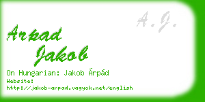 arpad jakob business card
